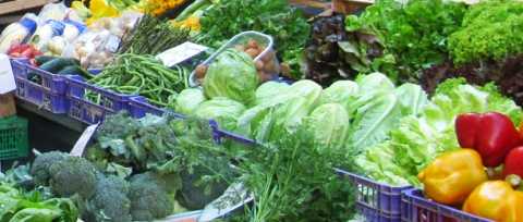 Fresh vegetables at the market. Eat real food