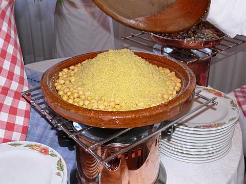 Couscous and chickpeas