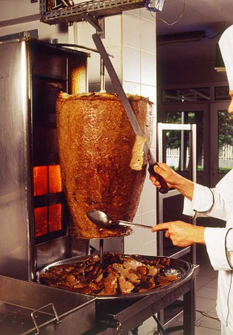 One the two types of kebab: Doner kebab