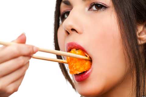 Girl enjoying Japanese Diet