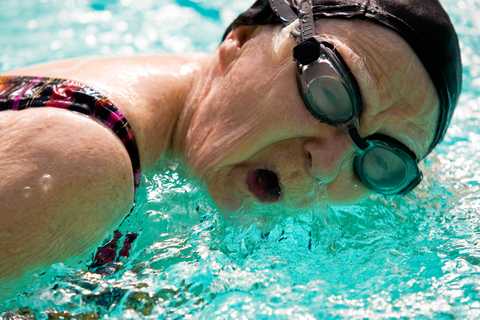 A very old lady swims an hour every single day of the year 