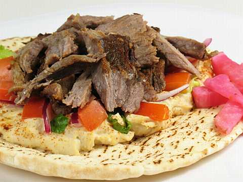 To take away you roll the shawarma