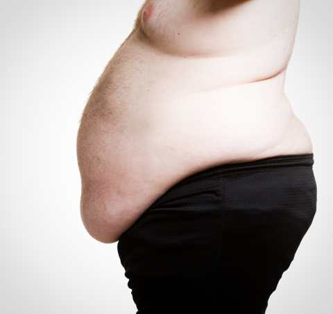 Man with a bif fat belly