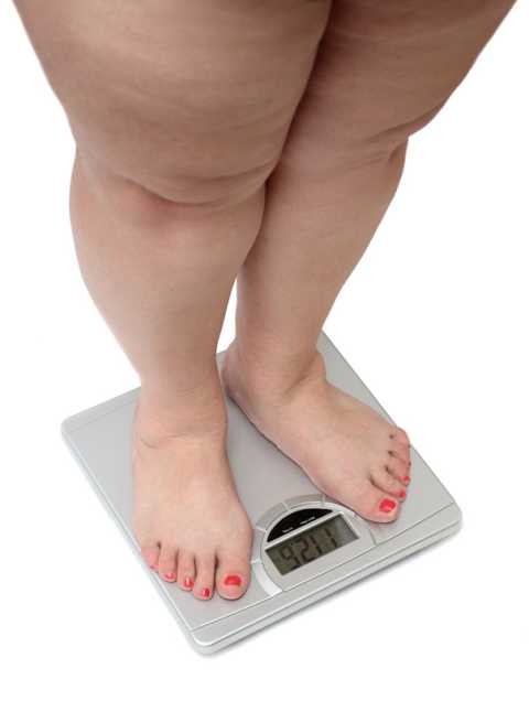 Lady weighing