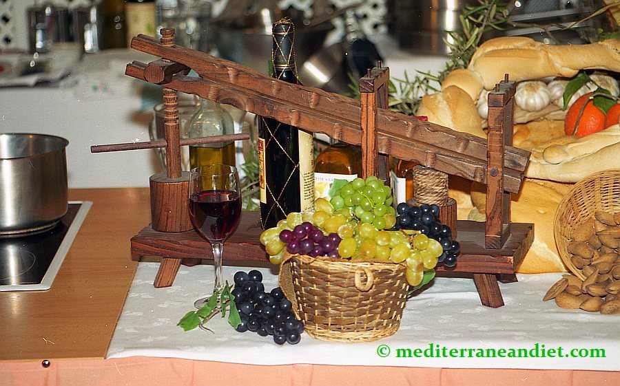 Wine, grapes and bread. Is wine good for your heart?